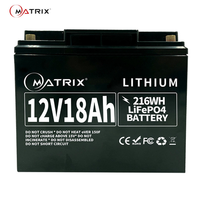 batteria al litio profonda 12v 18ah del ciclo LiFePO4 sostituire batteria al piombo